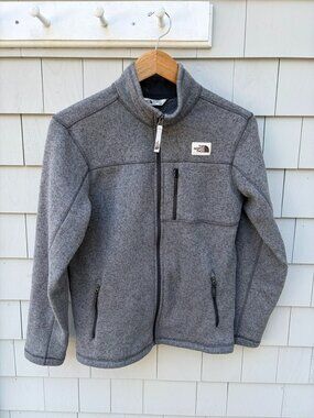 Boys XL North Face Gray Fleece Zip Up Jacket